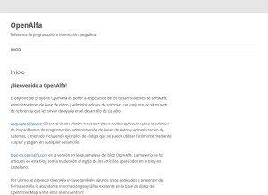 How openalfa.com looks like on a tablet such as an iPad.
