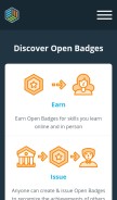 How openbadges.org looks like on a mobile device such as an iPhone.
