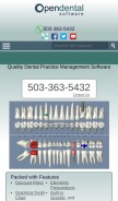 How opendental.com looks like on a mobile device such as an iPhone.