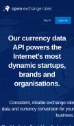 How openexchangerates.org looks like on a mobile device such as an iPhone.