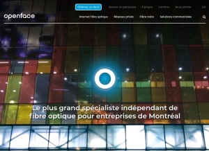 How openface.ca looks like on a tablet such as an iPad.