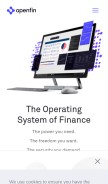 How openfin.co looks like on a mobile device such as an iPhone.