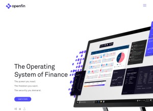 How openfin.co looks like on a tablet such as an iPad.