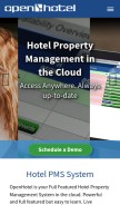 How openhotel.com looks like on a mobile device such as an iPhone.