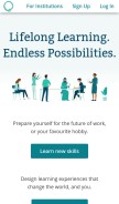 How openlearning.com looks like on a mobile device such as an iPhone.