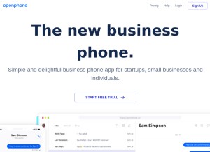 How openphone.co looks like on a tablet such as an iPad.
