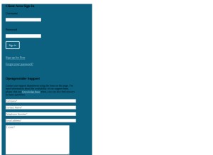 How openprovider.be looks like on a tablet such as an iPad.