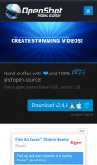 How openshot.org looks like on a mobile device such as an iPhone.