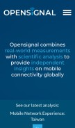 How opensignal.com looks like on a mobile device such as an iPhone.