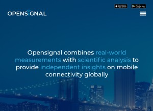 How opensignal.com looks like on a tablet such as an iPad.