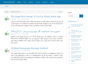How opensocialfactory.com looks like on a tablet such as an iPad.
