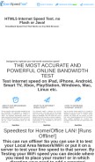 How openspeedtest.com looks like on a mobile device such as an iPhone.