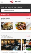 How opentable.ie looks like on a mobile device such as an iPhone.
