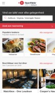 How opentable.nl looks like on a mobile device such as an iPhone.