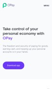 How operapay.com looks like on a mobile device such as an iPhone.
