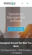 How operativeiq.com looks like on a mobile device such as an iPhone.