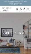 How ophiliahome.com looks like on a mobile device such as an iPhone.