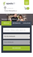 How opisto.fr looks like on a mobile device such as an iPhone.