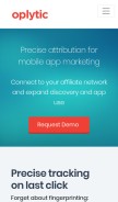 How oplytic.com looks like on a mobile device such as an iPhone.
