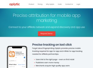 How oplytic.com looks like on a tablet such as an iPad.