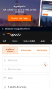 How opodo.it looks like on a mobile device such as an iPhone.