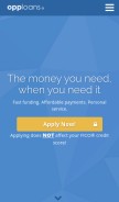How opploans.com looks like on a mobile device such as an iPhone.