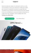 How oppo.com looks like on a mobile device such as an iPhone.
