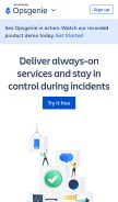 How opsgenie.com looks like on a mobile device such as an iPhone.