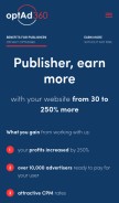 How optad360.com looks like on a mobile device such as an iPhone.
