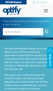 How optify.net looks like on a mobile device such as an iPhone.