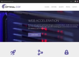 How optimalcdn.com looks like on a tablet such as an iPad.