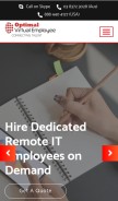 How optimalvirtualemployee.com looks like on a mobile device such as an iPhone.