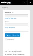 How optimum.net looks like on a mobile device such as an iPhone.