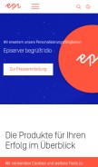 How optivo.de looks like on a mobile device such as an iPhone.