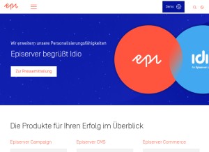 How optivo.de looks like on a tablet such as an iPad.