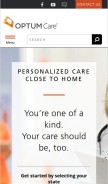 How optumcare.com looks like on a mobile device such as an iPhone.