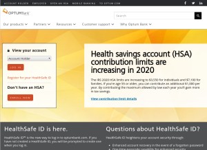 How optumhealthfinancial.com looks like on a tablet such as an iPad.