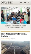 How opusdei.org looks like on a mobile device such as an iPhone.
