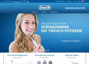 How oralb-blendamed.pl looks like on a tablet such as an iPad.