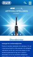How oralb.se looks like on a mobile device such as an iPhone.