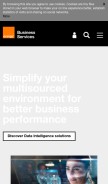 How orange-business.com looks like on a mobile device such as an iPhone.