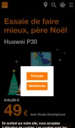How orange.be looks like on a mobile device such as an iPhone.
