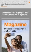 How orange.com looks like on a mobile device such as an iPhone.