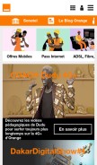 How orange.sn looks like on a mobile device such as an iPhone.