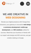 How orangedice.org looks like on a mobile device such as an iPhone.