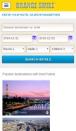 How orangesmile.com looks like on a mobile device such as an iPhone.