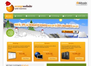How orangewebsite.com looks like on a tablet such as an iPad.