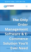 How orderwave.com looks like on a mobile device such as an iPhone.