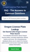 How oregonlicenseplate.com looks like on a mobile device such as an iPhone.