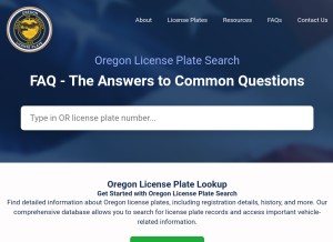 How oregonlicenseplate.com looks like on a tablet such as an iPad.